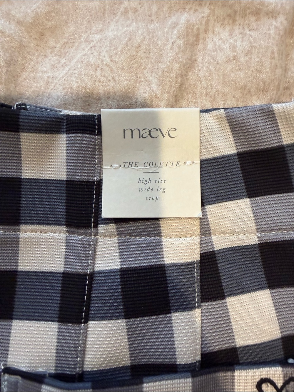 Anthropologie Maeve Checkered Wide Leg Pants - Picture 4 of 5